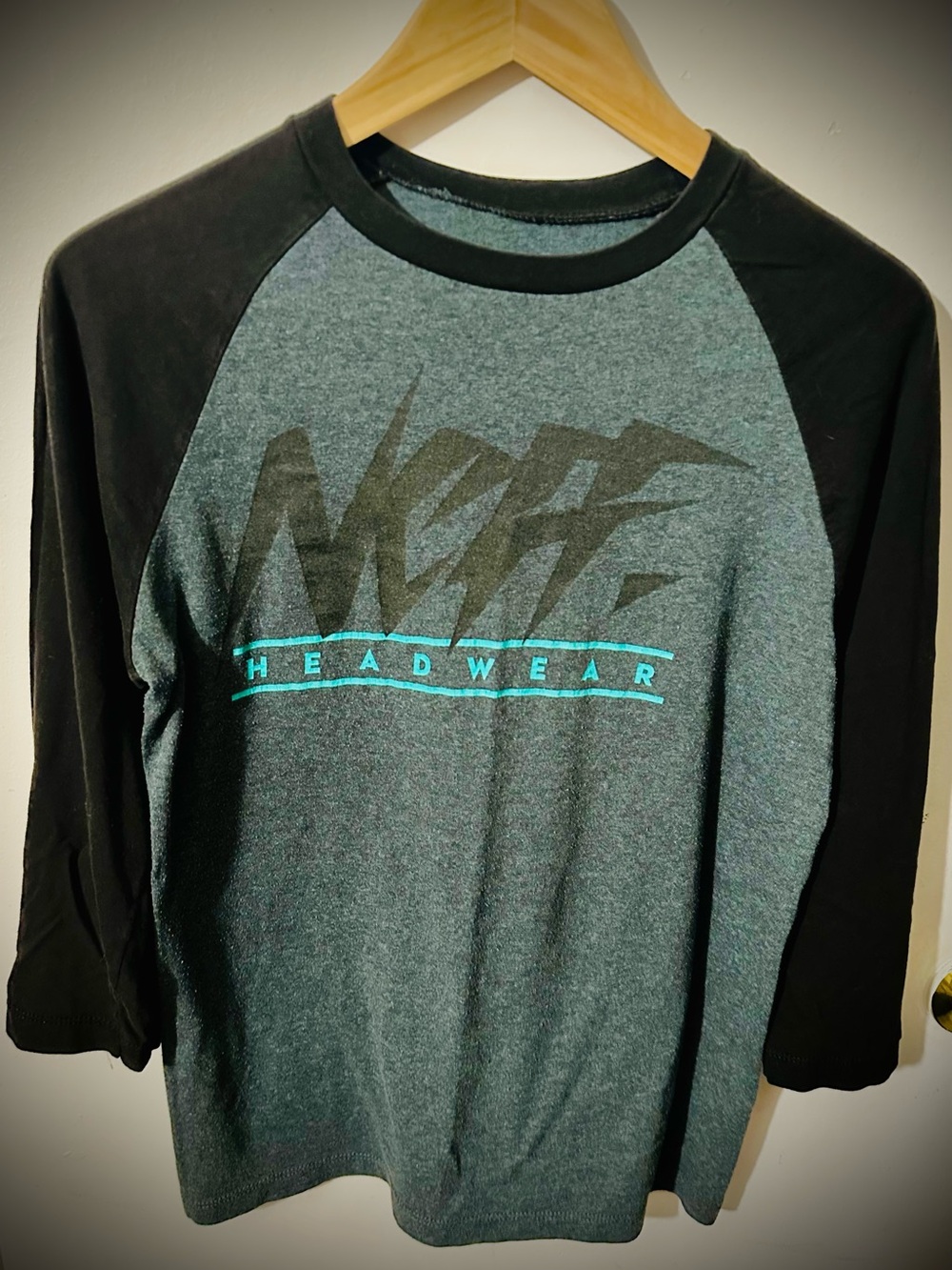 Neff Black Heather Logo Tee - White Print
